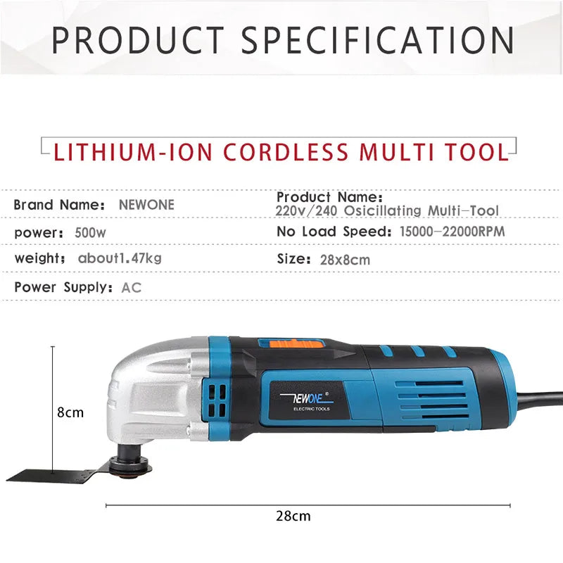 Multifunction Oscillating Power Tool 300W/350W/500W – DIY Electric Trimmer & Saw