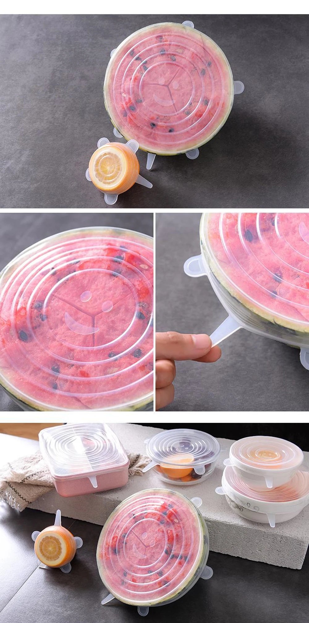 Silicone Stretch Lids – Reusable, Durable Food Covers for Freshness