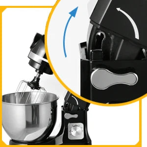 6 Speed 500W Tilt-Head Stand Mixer | 3-in-1 Stainless Steel Kitchen Cake Mixer