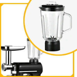 6 Speed 500W Tilt-Head Stand Mixer | 3-in-1 Stainless Steel Kitchen Cake Mixer