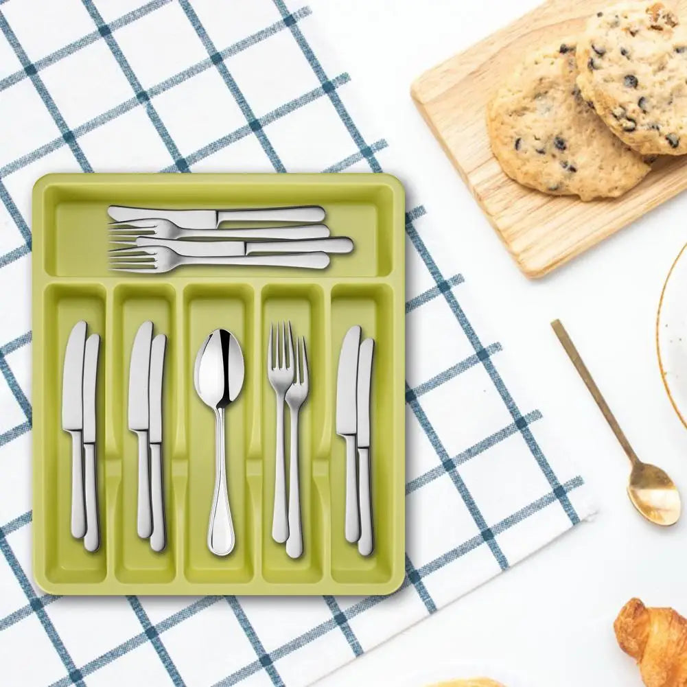 Cutlery Organizer Tray with 6 Compartments