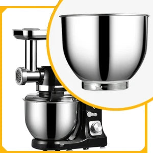 6 Speed 500W Tilt-Head Stand Mixer | 3-in-1 Stainless Steel Kitchen Cake Mixer