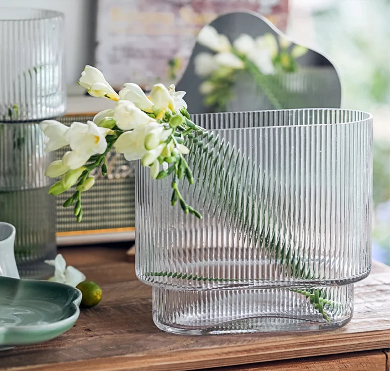 Light Luxury Transparent Glass Vase