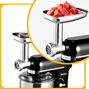 6 Speed 500W Tilt-Head Stand Mixer | 3-in-1 Stainless Steel Kitchen Cake Mixer