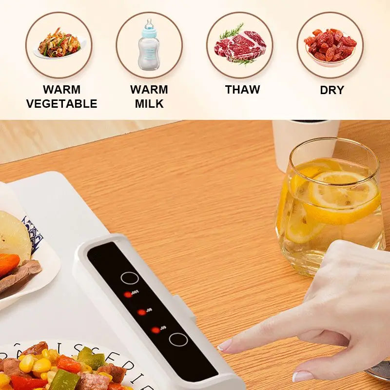 Foldable Electric Warming Tray – Fast Heating Food Warmer with Adjustable Temperature Control