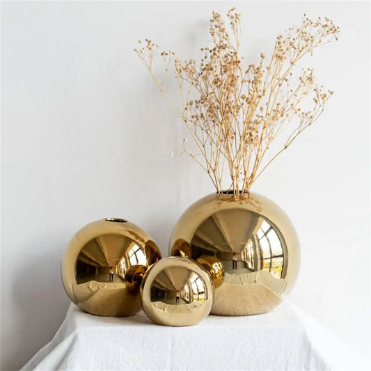 Luxury Gold Sphere Vase