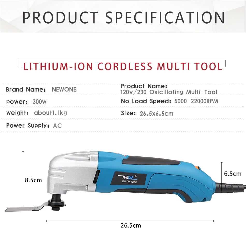 Multifunction Oscillating Power Tool 300W/350W/500W – DIY Electric Trimmer & Saw