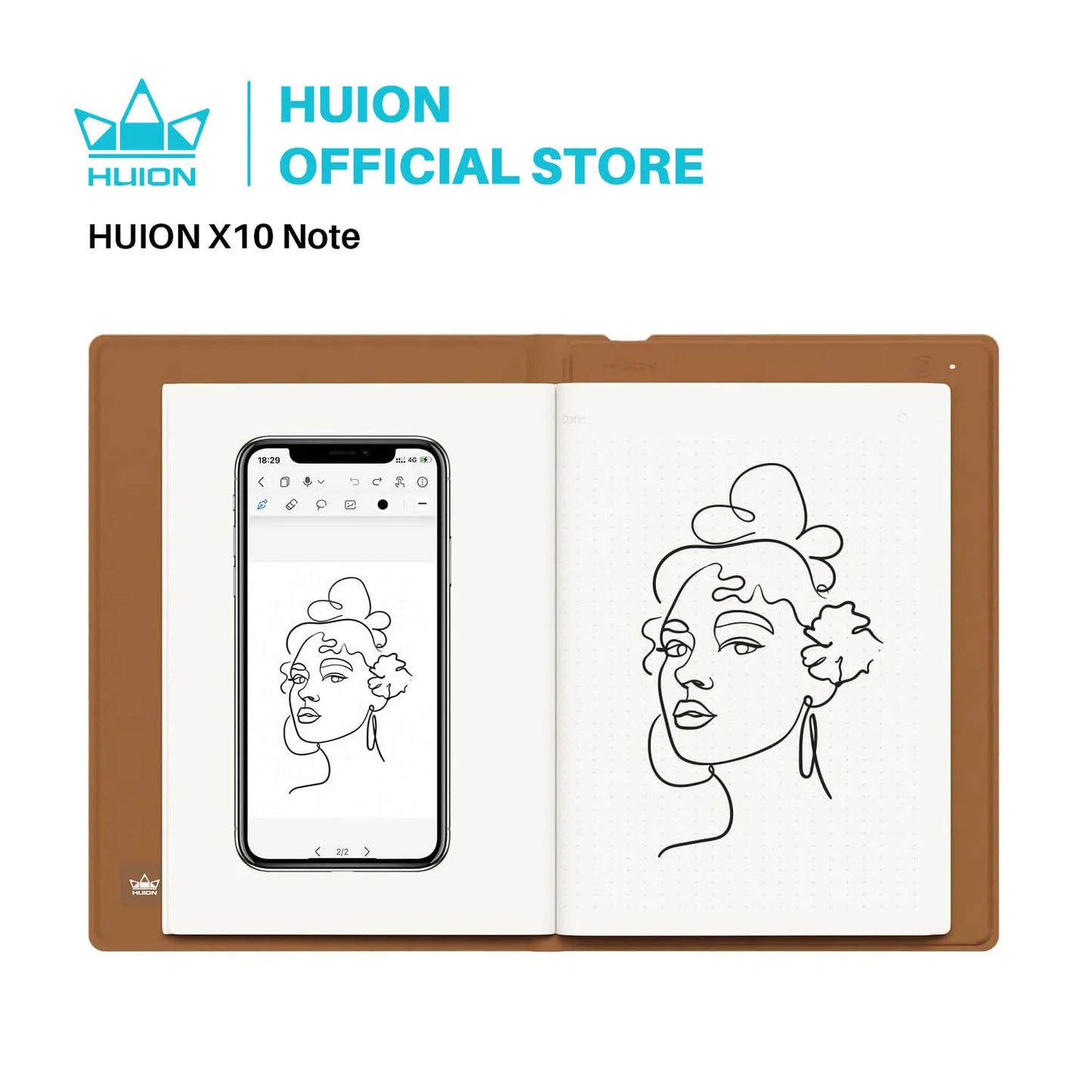 HUION Note 2-in-1 Digital Notebook & Drawing Tablet with Bluetooth and Pen