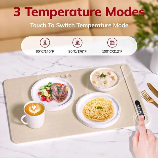 Foldable Electric Warming Tray – Fast Heating Food Warmer with Adjustable Temperature Control