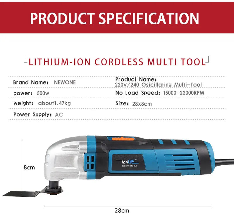 Multifunction Oscillating Power Tool 300W/350W/500W – DIY Electric Trimmer & Saw