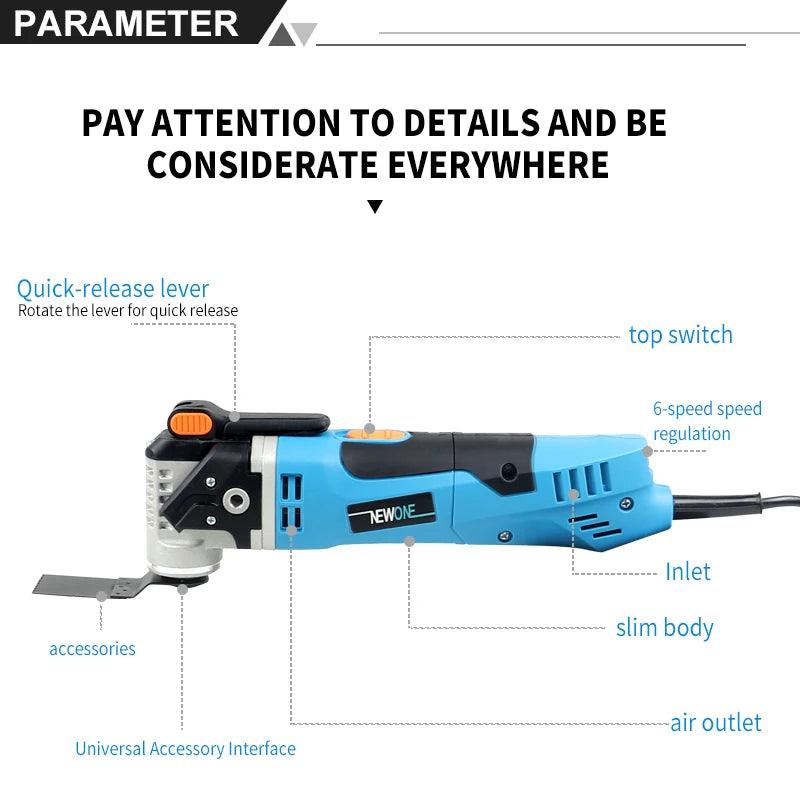 Multifunction Oscillating Power Tool 300W/350W/500W – DIY Electric Trimmer & Saw