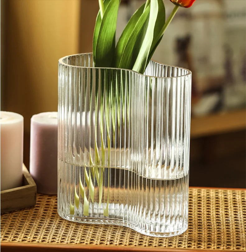 Light Luxury Transparent Glass Vase