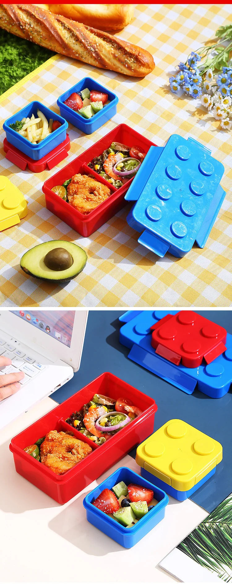 DIY Building Blocks Bento Box – Fun Lego-Inspired Lunch Box for Kids