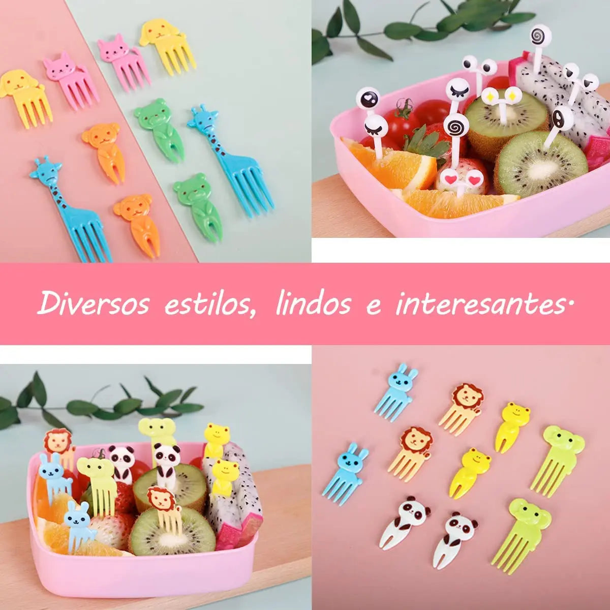 Cute Mini Animal Cartoon Food Picks